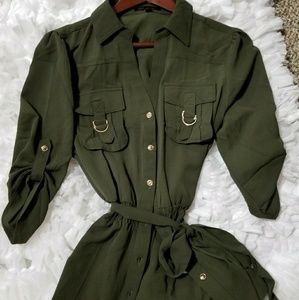 Cute army green top